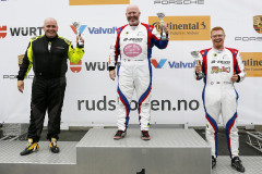 Roger Iversen vann det andra racet före Kjetil Kristiansen och Daniel Kroken.